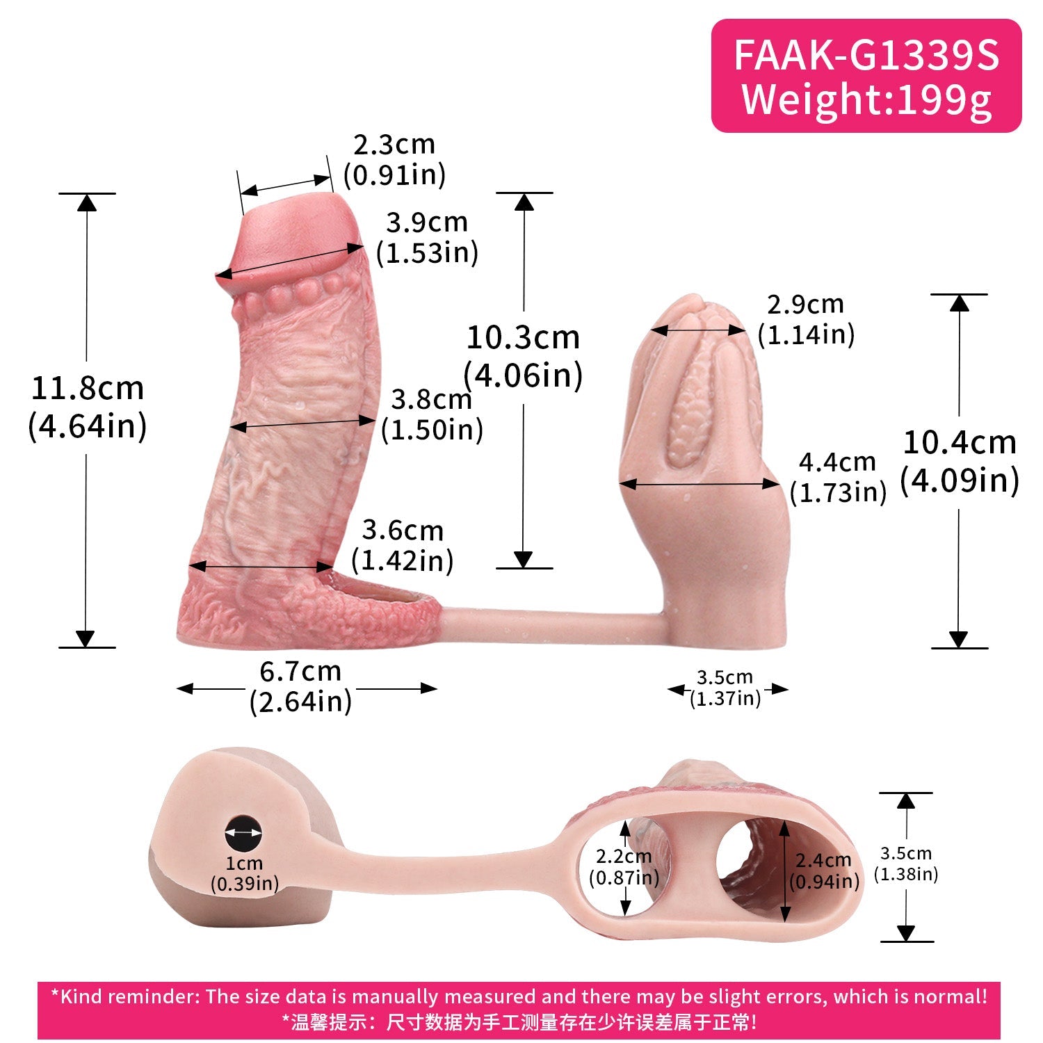 Realistic Silicone Cock Sleeve with Vibrating Butt Plug — Enlargement, Prostate Stimulation & Longer-Lasting Sex in One Integrated Set