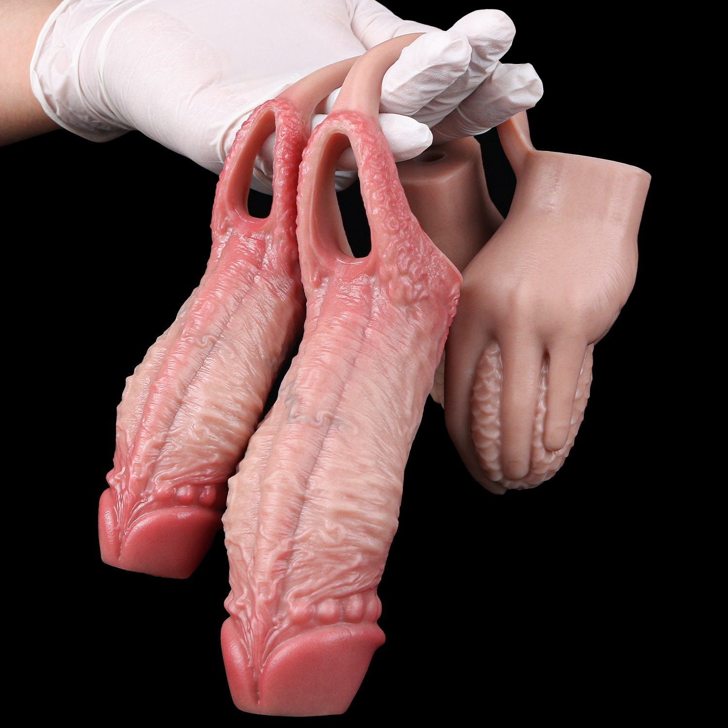 Realistic Silicone Cock Sleeve with Vibrating Butt Plug — Enlargement, Prostate Stimulation & Longer-Lasting Sex in One Integrated Set