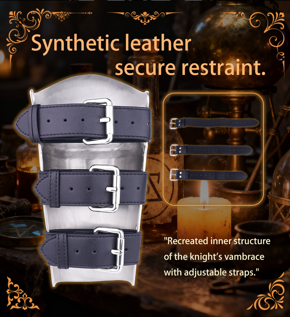 Medieval-Style Heavy Metal Bracers-Elevate Your Power Play and Bondage Rituals