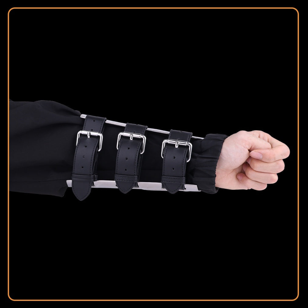 Medieval-Style Heavy Metal Bracers-Elevate Your Power Play and Bondage Rituals