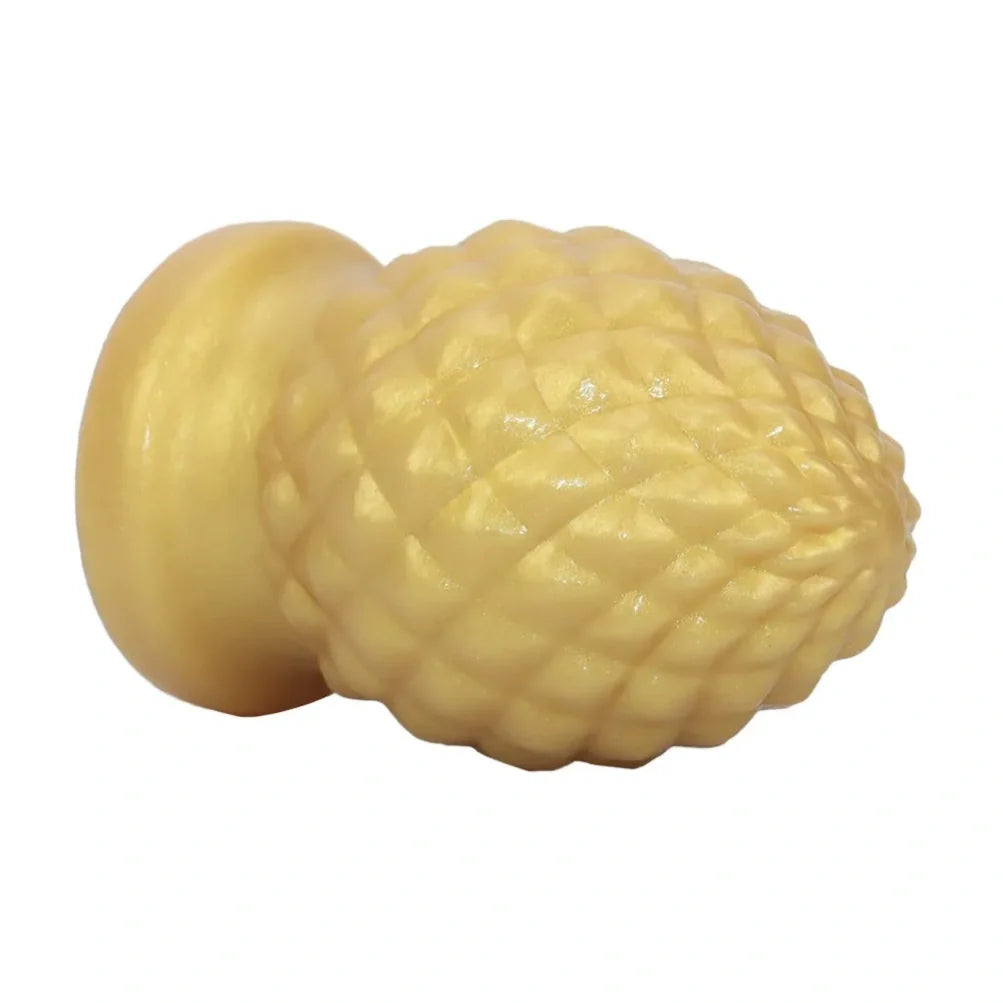 Pineapple Dildo Fist Butt Plug – Yellow Silicone Expansion Anal Toy S/L | Domlust