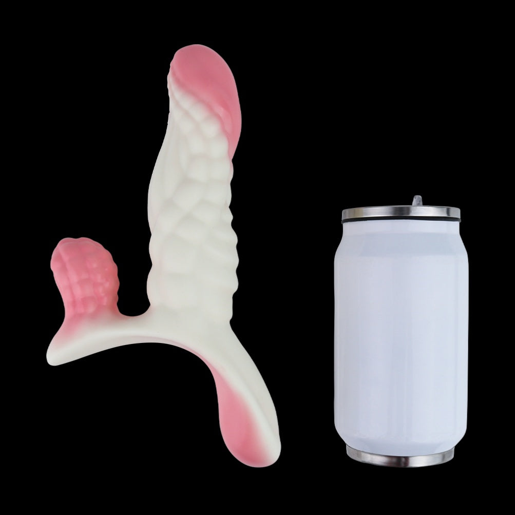 Domlust Fantasy Tentacle Dildo – Platinum Silicone C-Spot G-Spot A-Spot Strap-On Harness Compatible Sex Toy