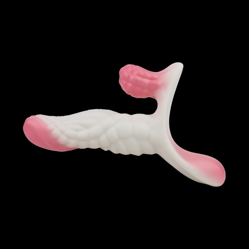 Domlust Fantasy Tentacle Dildo – Platinum Silicone C-Spot G-Spot A-Spot Strap-On Harness Compatible Sex Toy