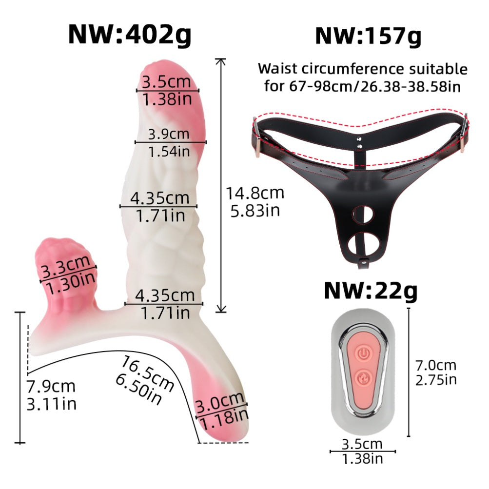 Domlust Fantasy Tentacle Dildo – Platinum Silicone C-Spot G-Spot A-Spot Strap-On Harness Compatible Sex Toy