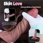 Realistic Squirting Dildo – Dual-Layer Platinum Silicone | Sliding Skin & Ejaculation Function | 9 Inch | Domlust
