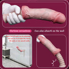 7 Inch Realistic Dildo – Dual-Layer Platinum Silicone | Bendable Flesh Tone | Suction Cup & Handheld | Domlust