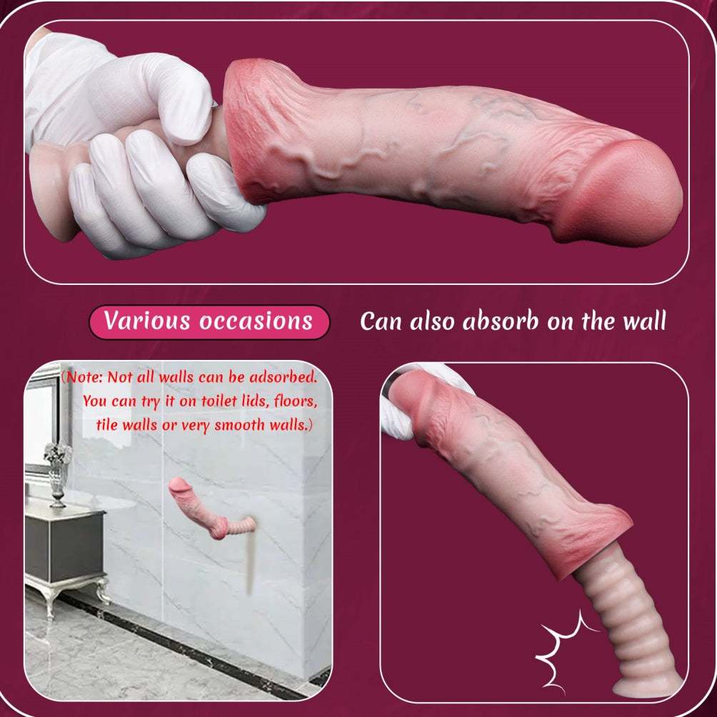 7 Inch Realistic Dildo – Dual-Layer Platinum Silicone | Bendable Flesh Tone | Suction Cup & Handheld | Domlust