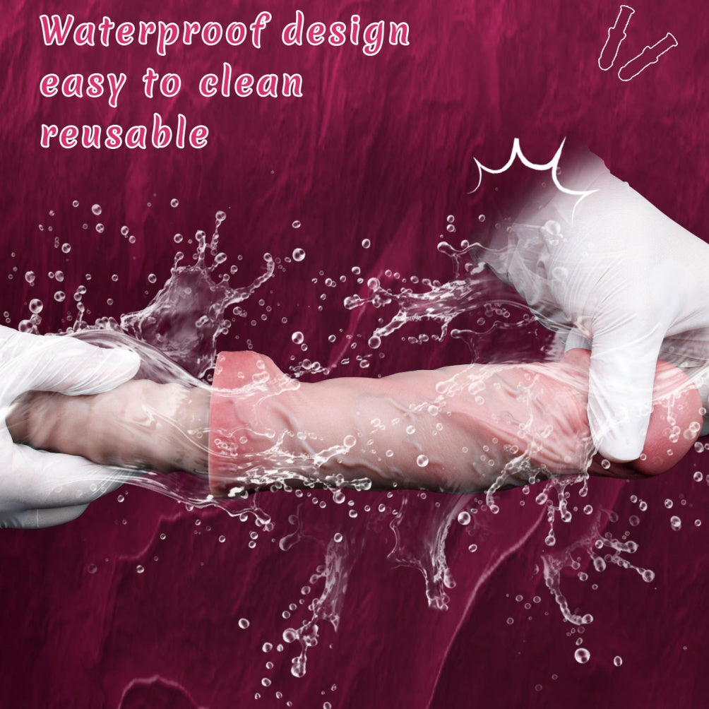 7 Inch Realistic Dildo – Dual-Layer Platinum Silicone | Bendable Flesh Tone | Suction Cup & Handheld | Domlust