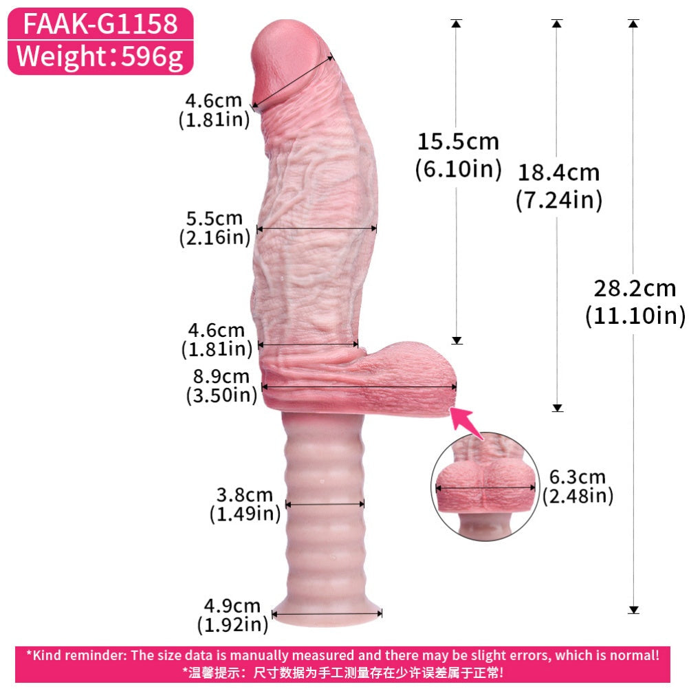 7 Inch Realistic Dildo | Dual-Density Bareskin Silicone Handheld & Suction Cup – Domlust