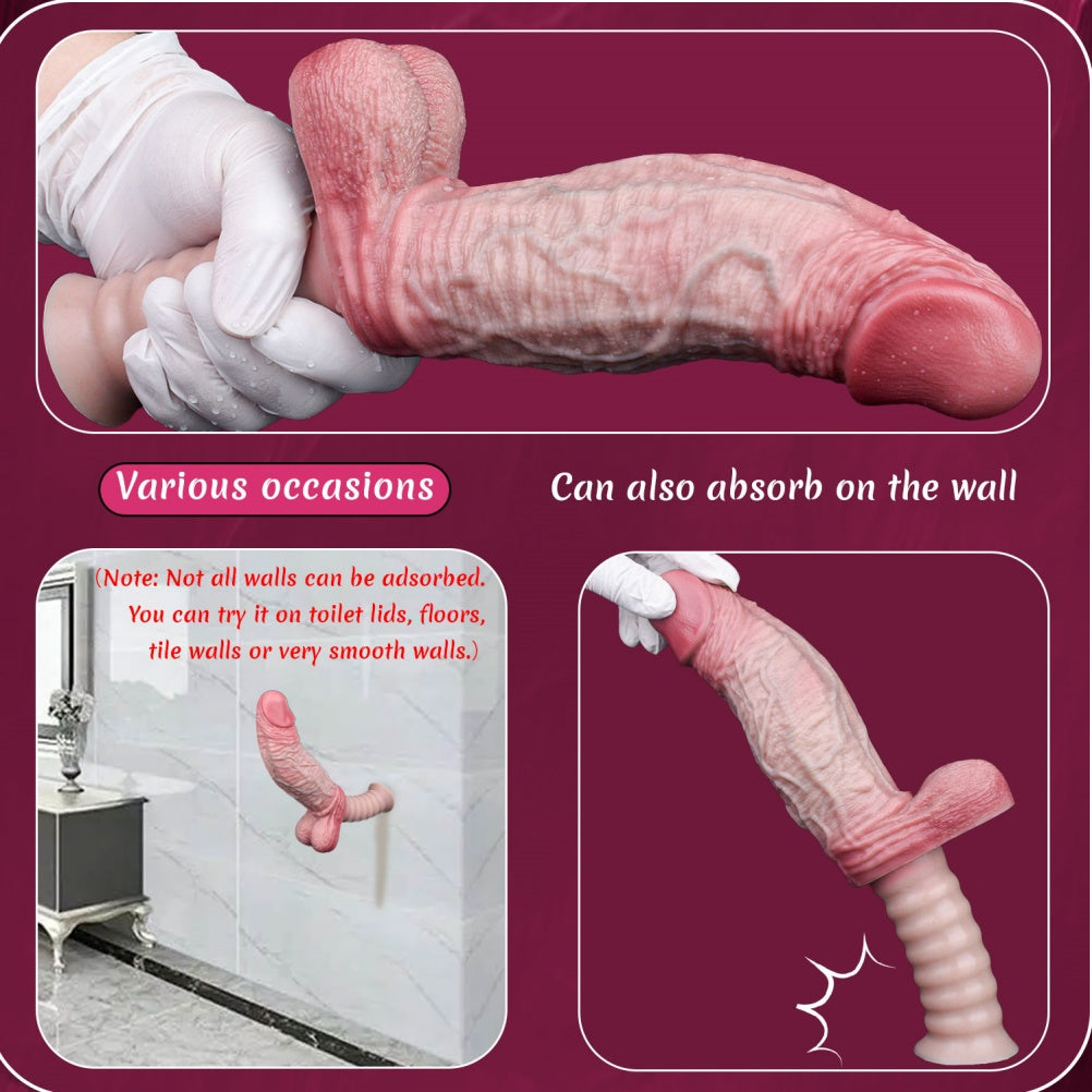 7 Inch Realistic Dildo | Dual-Density Bareskin Silicone Handheld & Suction Cup – Domlust