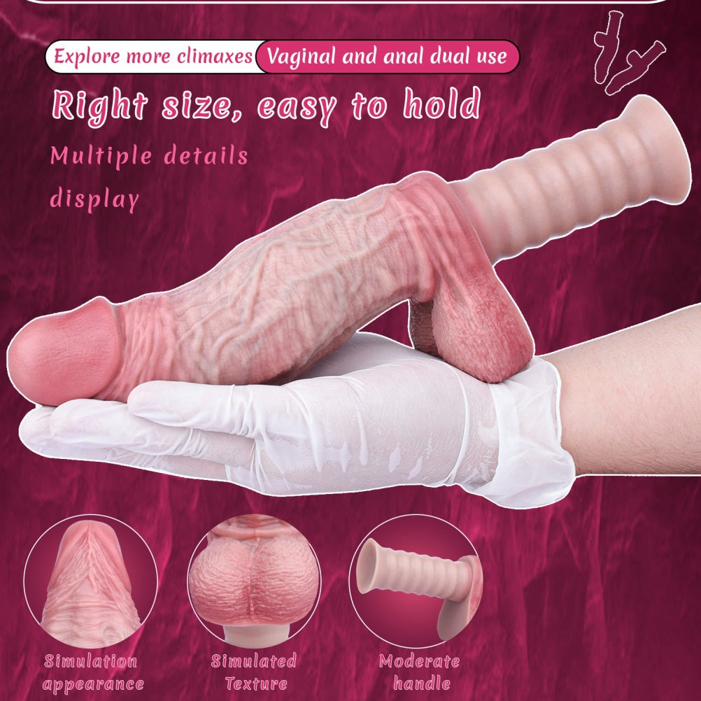 7 Inch Realistic Dildo | Dual-Density Bareskin Silicone Handheld & Suction Cup – Domlust