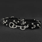 Fantasy Leather Spiked Sexual Handcuffs - Extreme Restraints Bettie Bondage BDSM Toys