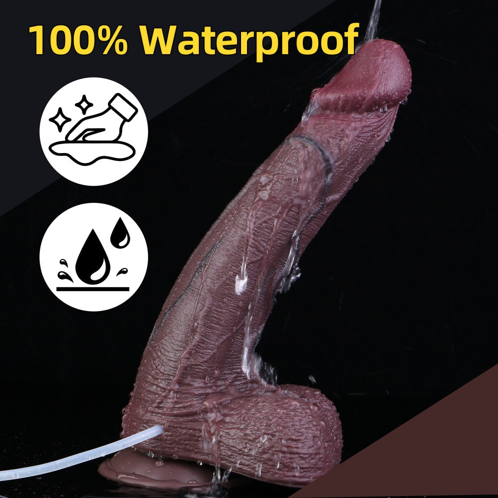 BBC Dildo 11 Inch Squirting – Realistic Ebony Dual-Density Silicone | Domlust