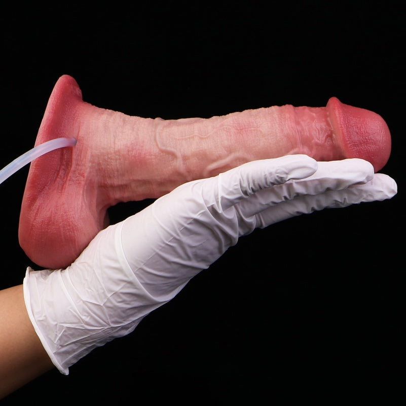 Squirting Strap-On Dildo with Suction Cup — Realistic Silicone Ejaculating Sex Toy for Anal & Vaginal Play