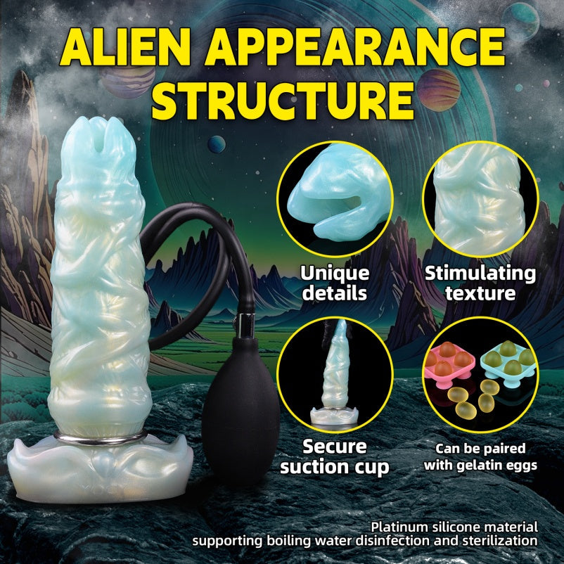 Domlust Ovipositor Dildo – Inflatable Egg-Laying Fantasy Toy | Dragon Alien Monster Silicone