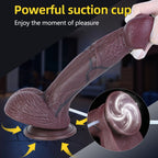 10 Inch Black Squirting Dildo – Dual Density Platinum Silicone | Realistic Vein Texture | Ejaculating