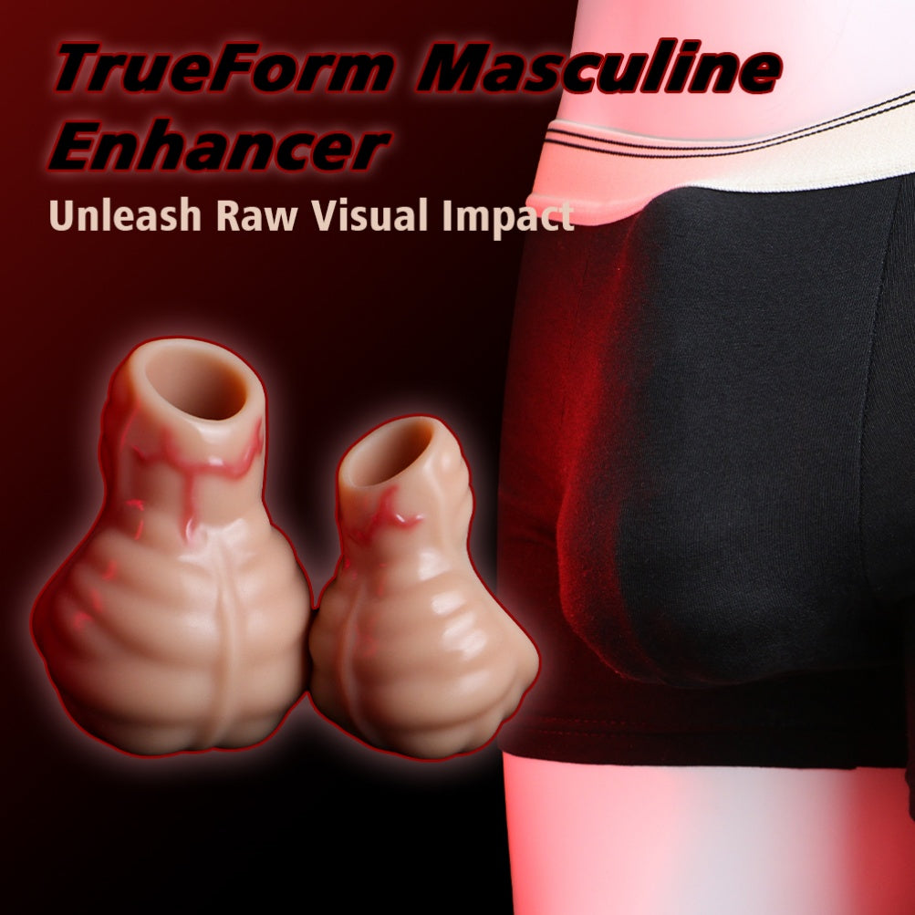 Realistic Fleshy Silicone Wearable Testicle Sleeve – Erection Restricting Chastity Cage Sex Toys for Men