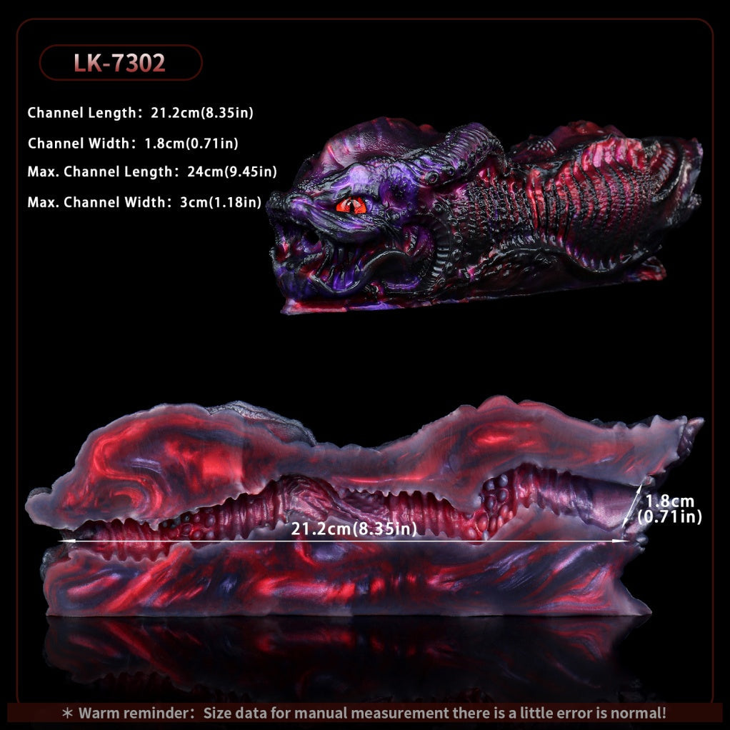 Fantasy Alien Platinum Silicone Sex Doll – Demon Dragon Dual-Ended Masturbation Cup for Men