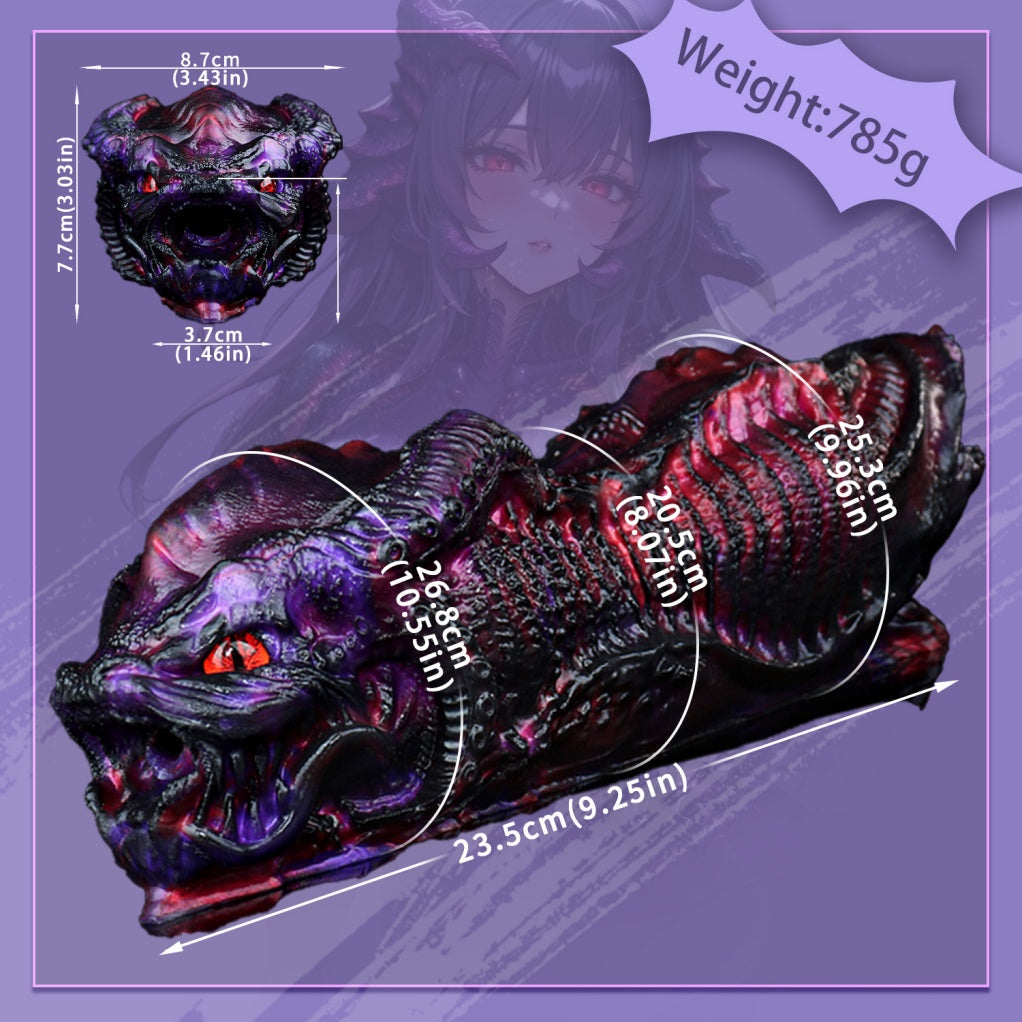 Fantasy Alien Platinum Silicone Sex Doll – Demon Dragon Dual-Ended Masturbation Cup for Men