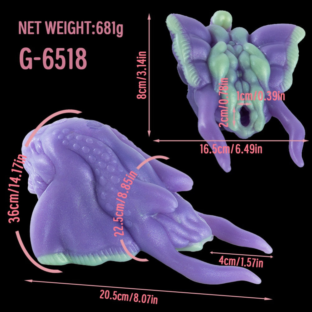 Alien Creature Pocket Pussy — Deep-Sea Moth Oral Stroker | Heavy Fetish Silicone