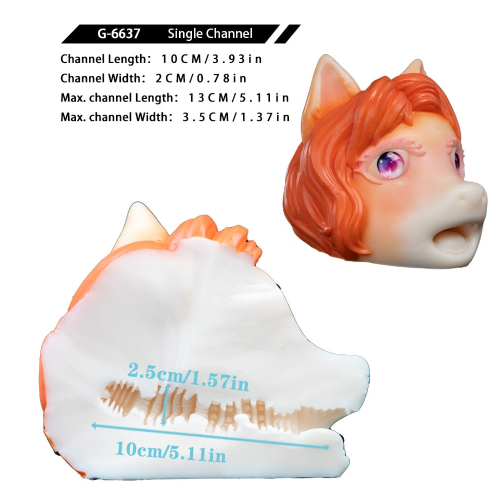 Deer Pony Silicone Oral Sex Doll - Fantasy Mens Penis Blowjob Masturbation Fetish Toys Gift