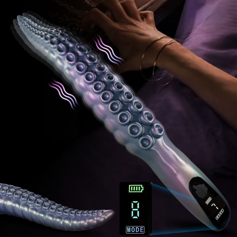 Domlust VoidCoil – Tentacle Vibrating Butt Plug | Sucker Texture + Multi-Mode Vibration | Platinum Silicone Alien Fetish
