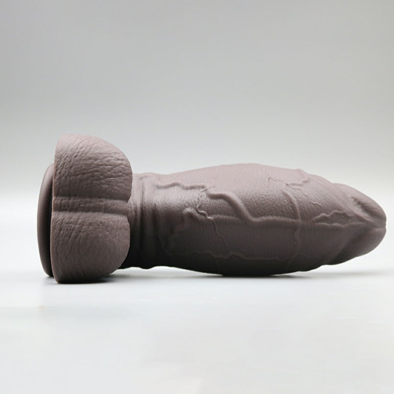 Gray Monster Dildo – 3.1" Girth Platinum Silicone | 1350g Heavyweight Realistic | Suction Cup