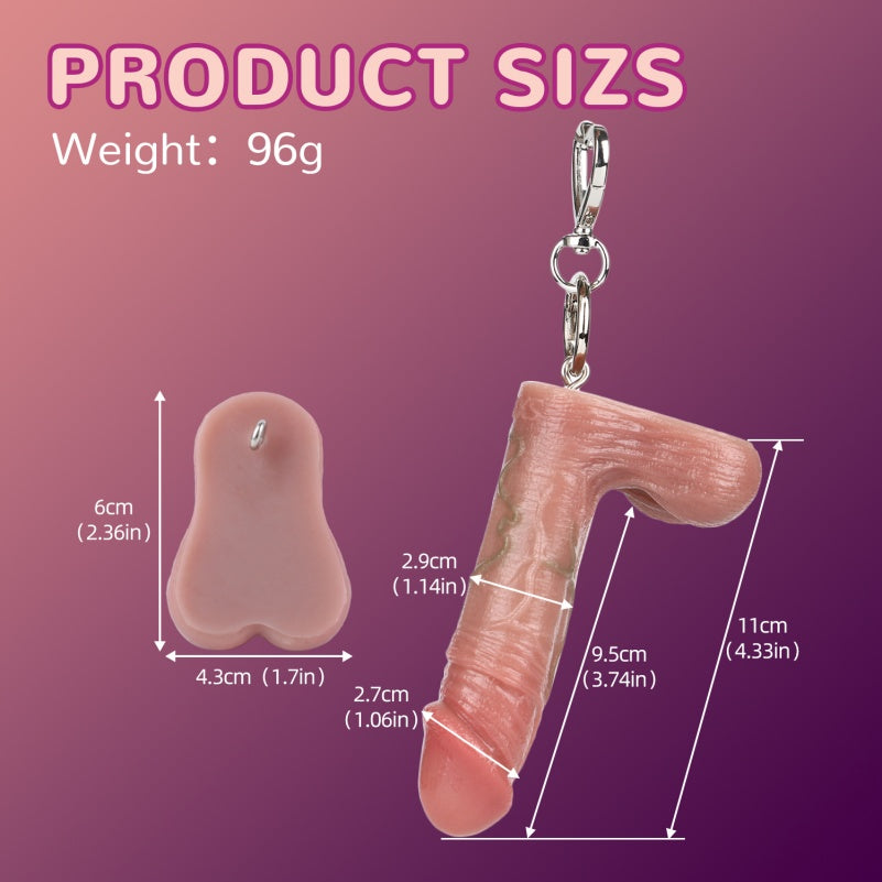 Realistic Dildo Pendant – Fusion of Double-Stage Stimulation and Visual Domination