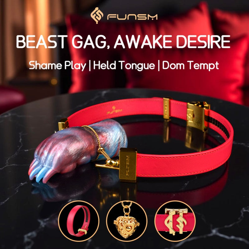 Fantasy Bear Paw Ball Gag Restraint Set – Colorful Silicone Strap-on Sex Toys for Women