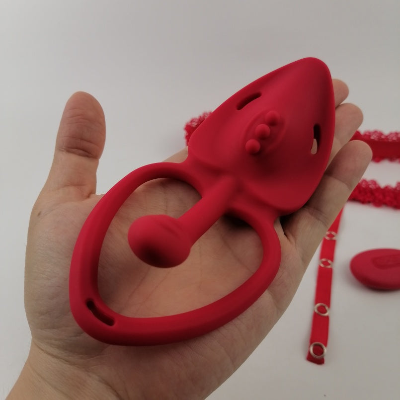 Vibrating Cock Ring with Rose Magic Wand – Strap-On Compatible Oral Sex Toys for Man & Women
