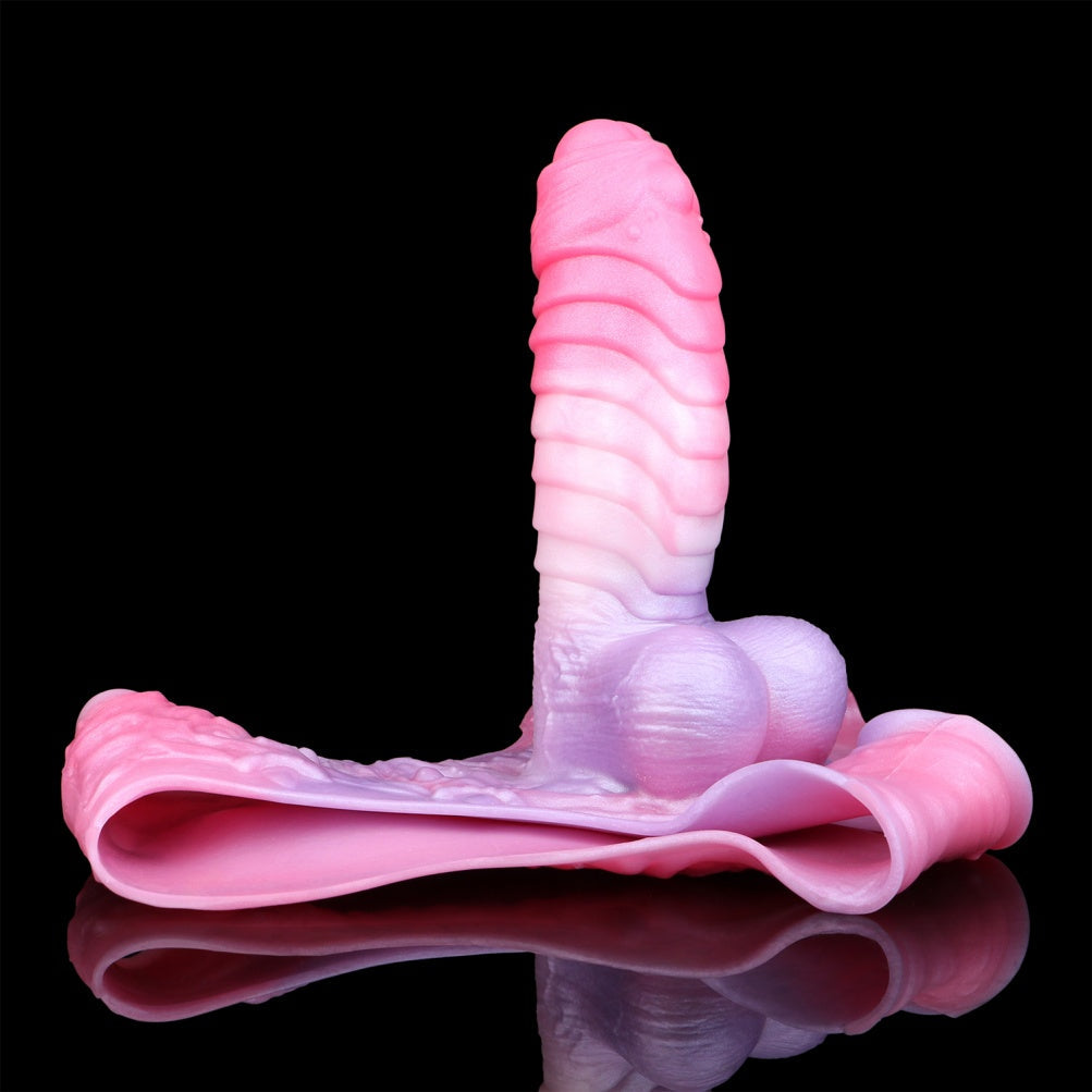 Fantasy Monster Silicone Sheath Underwear - Penis Sleeeve Extender Pant for Enhanced Size