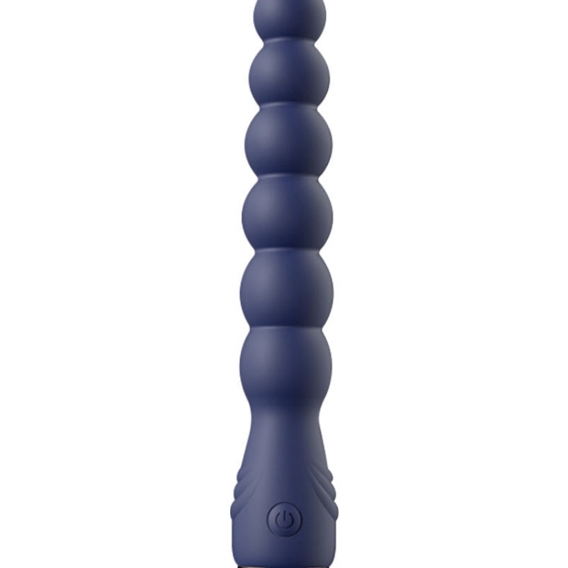 Purple Silicone 7-Bead Vibrating Anal Beads Butt Plug – Powerful Motor Clit-Stimulating Masturbator