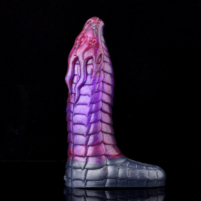 Fantasy Chinese Dragon Cock Sleeve – Purple Silicone Tight Penis Extender Sheaht for Men