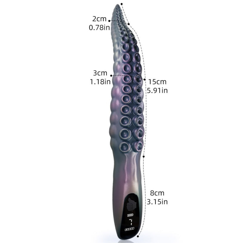 Domlust VoidCoil – Tentacle Vibrating Butt Plug | Sucker Texture + Multi-Mode Vibration | Platinum Silicone Alien Fetish