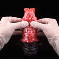 Male-Specific Ejaculation Control Vibrating Cock Sleeve - Silicone Monster Fantasy Design
