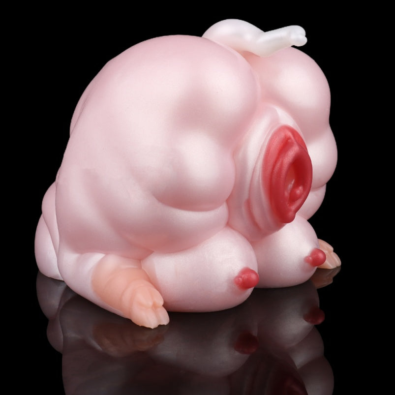 Pink Pig Pussy Torso Sex Doll - Fantasy Silicone Animal Pussies Masturbation Toy for Men