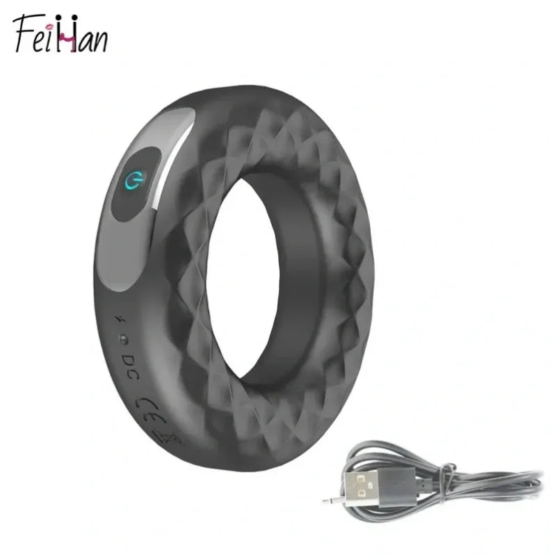 Slim Wearable Vibrating Cock Ring – Semen Control & Performance Extension for Male Sex Toys