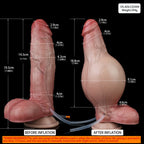 Domlust Inflatable Squirting Dildo – Expandable Shaft + Ejaculating Function | Strap-On Ready Silicone