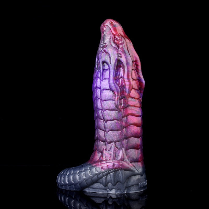 Fantasy Chinese Dragon Cock Sleeve – Purple Silicone Tight Penis Extender Sheaht for Men