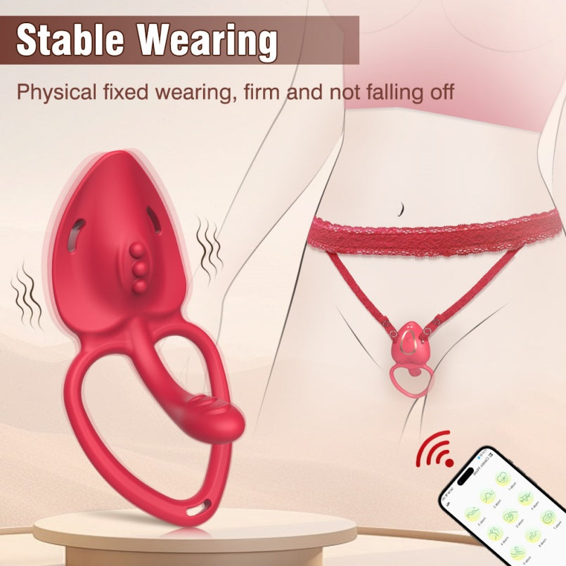 Vibrating Cock Ring with Rose Magic Wand – Strap-On Compatible Oral Sex Toys for Man & Women
