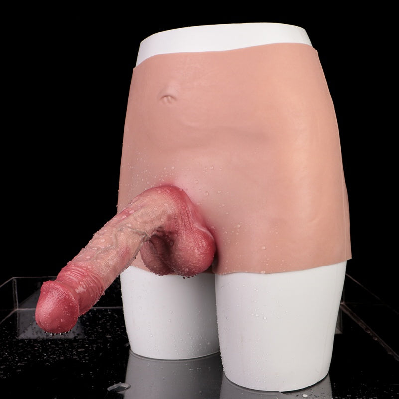 Realistic Cock Sleeve Pants – High Waist Wearable Sheath Underwear Bareskin Penis Extender