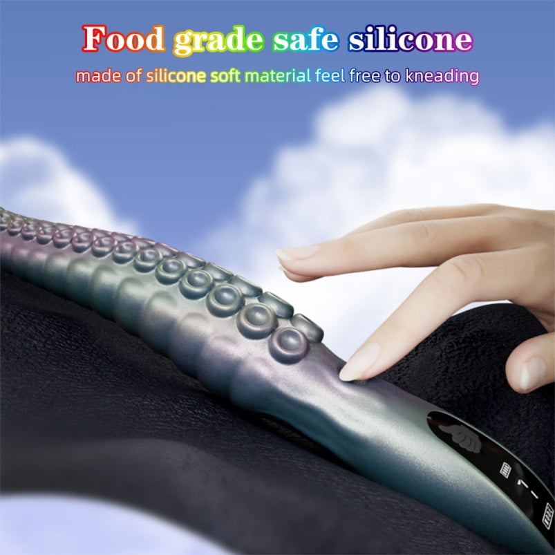 Domlust VoidCoil – Tentacle Vibrating Butt Plug | Sucker Texture + Multi-Mode Vibration | Platinum Silicone Alien Fetish