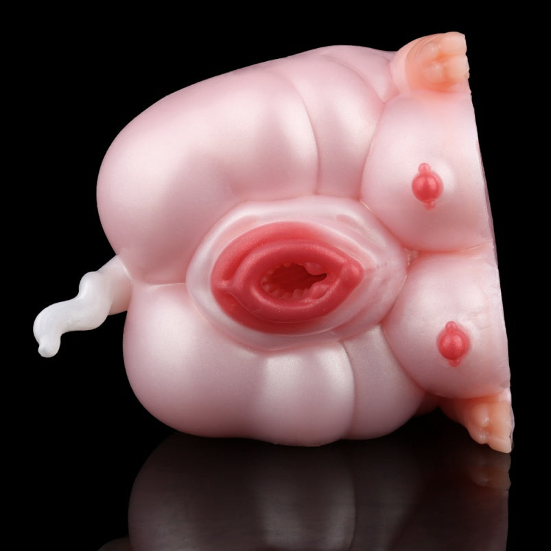 Pink Pig Pussy Torso Sex Doll - Fantasy Silicone Animal Pussies Masturbation Toy for Men