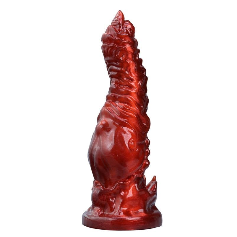 Blood-Red Dragon Dildo | Platinum Silicone Fetish Toy by Domlust