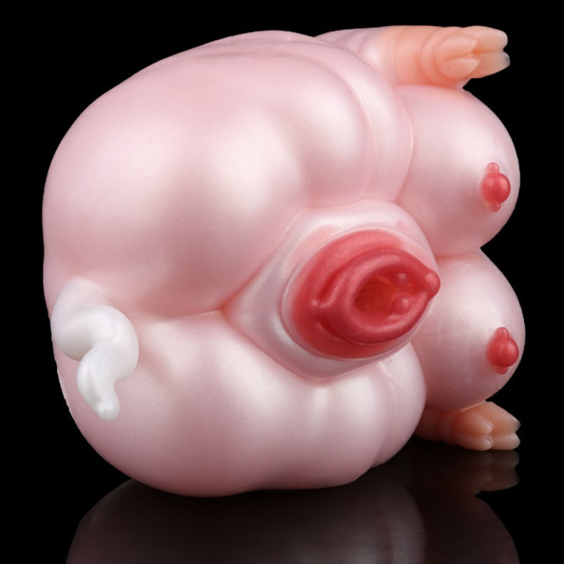 Pink Pig Pussy Torso Sex Doll - Fantasy Silicone Animal Pussies Masturbation Toy for Men