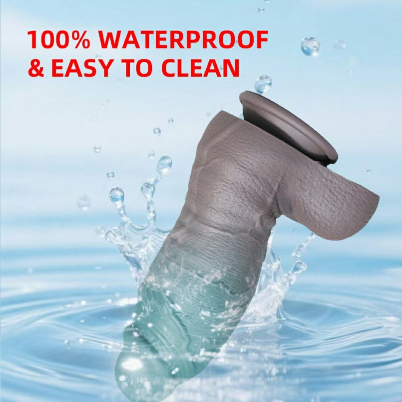 Gray Monster Dildo – 3.1" Girth Platinum Silicone | 1350g Heavyweight Realistic | Suction Cup