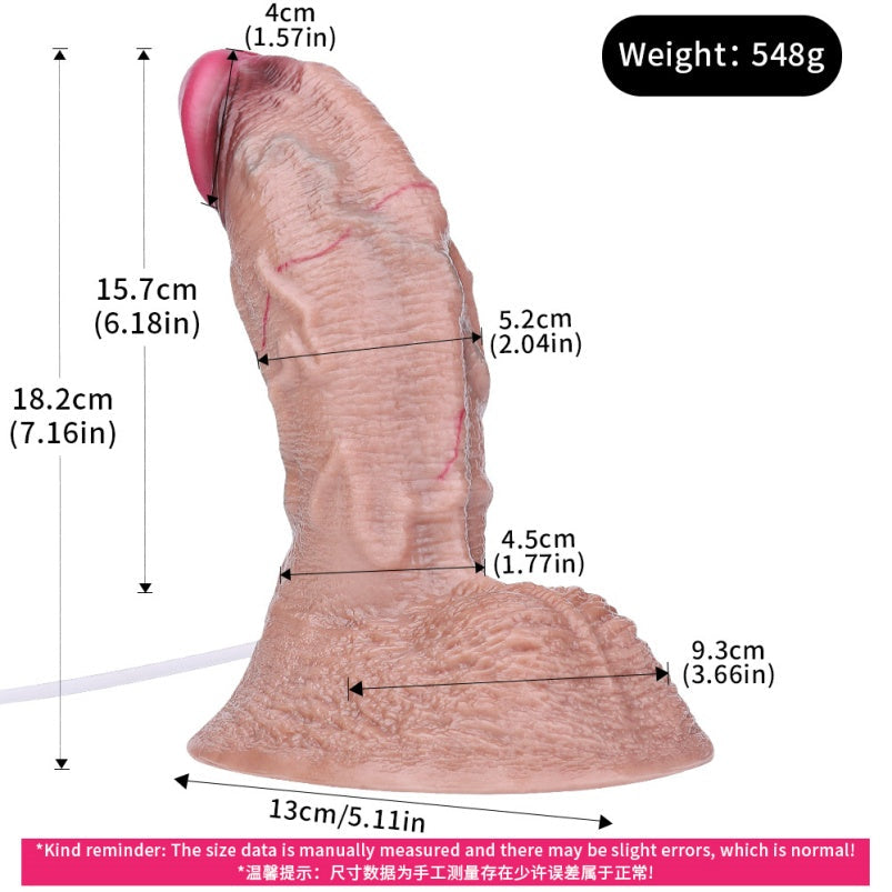 Domlust Ejaculating Dildo – Giant Realistic Squirting Silicone Toy with S-Curve & Dual-Layer Construction