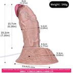 Domlust Ejaculating Dildo – Giant Realistic Squirting Silicone Toy with S-Curve & Dual-Layer Construction