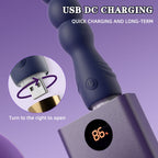 Purple Silicone 7-Bead Vibrating Anal Beads Butt Plug – Powerful Motor Clit-Stimulating Masturbator