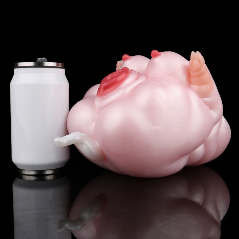 Pink Pig Pussy Torso Sex Doll - Fantasy Silicone Animal Pussies Masturbation Toy for Men